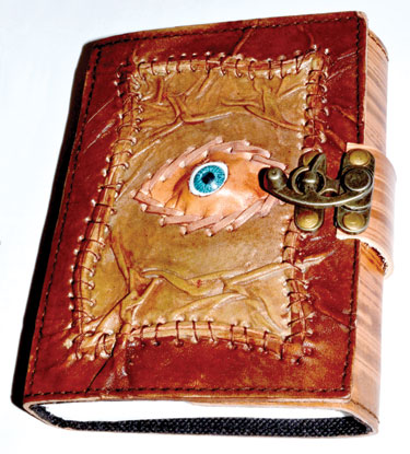 All Knowing Eye leather blank book w/ latch (image for) All Knowing Eye leather blank book w/ latch