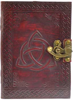 Triquetra leather w/ latch (image for) Triquetra leather w/ latch