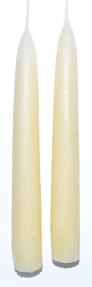 7" Antique White taper pair (image for) 7" Antique White taper pair