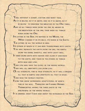 Emerald Tablet (image for) Emerald Tablet