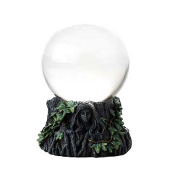 100mm Maiden, Mother Crone with Clear crystal ball (image for) 100mm Maiden, Mother Crone with Clear crystal ball