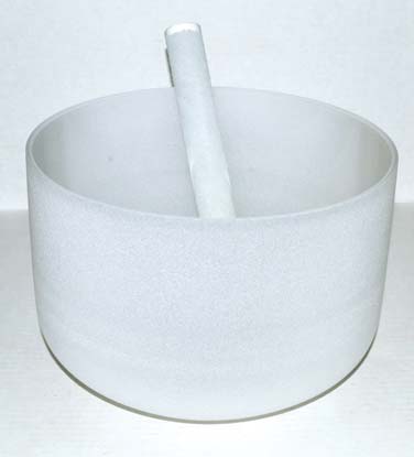 10" Off White Crystal Singing Bowl (image for) 10" Off White Crystal Singing Bowl