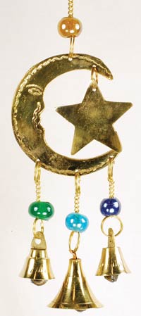 Three Bell Star and Moon wind chime (image for) Three Bell Star and Moon wind chime