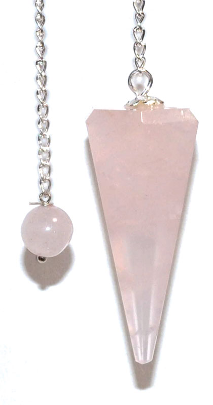 6-sided Rose Quartz pendulum (image for) 6-sided Rose Quartz pendulum