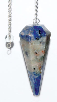 6-sided Sodalite pendulum (image for) 6-sided Sodalite pendulum