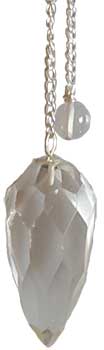 Faceted Clear Quartz pendulum (image for) Faceted Clear Quartz pendulum