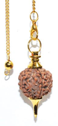 Gold Rudraksha pendulum (image for) Gold Rudraksha pendulum