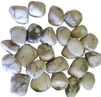 1 lb Howlite, White tumbled stones (image for) 1 lb Howlite, White tumbled stones