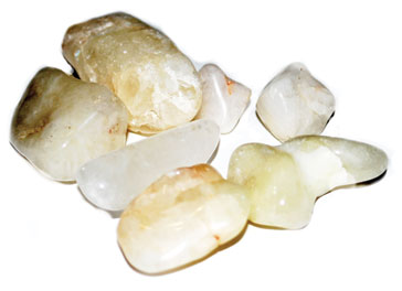 1 lb Quartz, Sulfur tumbled stones (image for) 1 lb Quartz, Sulfur tumbled stones
