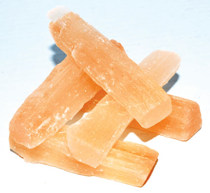3" Orange Selenite mini sticks 5 pk (image for) 3" Orange Selenite mini sticks 5 pk