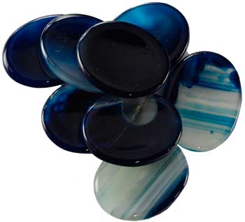 Blue Onyx worry stone (image for) Blue Onyx worry stone