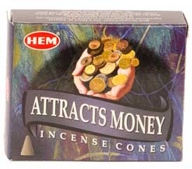 Attracts Money HEM cone 10pk (image for) Attracts Money HEM cone 10pk