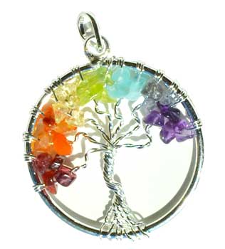7 Chakra Tree of Life pendant (image for) 7 Chakra Tree of Life pendant