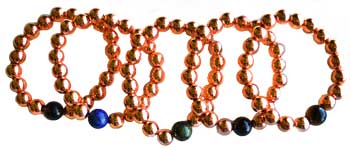 10mm Copper with asst stone bracelet (image for) 10mm Copper with asst stone bracelet