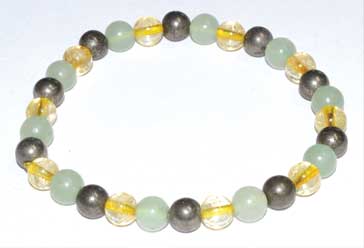 6mm Aventurine, Green, Citrine & Pyrite bracelet (image for) 6mm Aventurine, Green, Citrine & Pyrite bracelet
