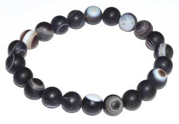 8mm Agate, Banded bracelet (image for) 8mm Agate, Banded bracelet