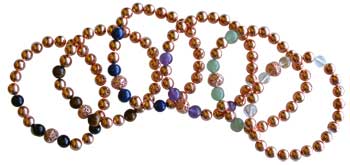 8mm Copper with asst stone bracelet (image for) 8mm Copper with asst stone bracelet