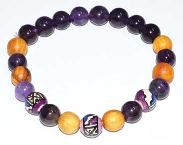 8mm Palo Santo Amethyst bracelet (image for) 8mm Palo Santo Amethyst bracelet