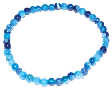 4mm Agate, Blue Lace stretch bracelet (image for) 4mm Agate, Blue Lace stretch bracelet