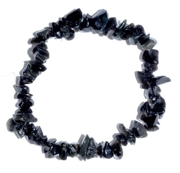 Obsidian, Black chip bracelet (image for) Obsidian, Black chip bracelet