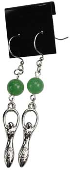 Green Aventurine Goddess earrings (image for) Green Aventurine Goddess earrings