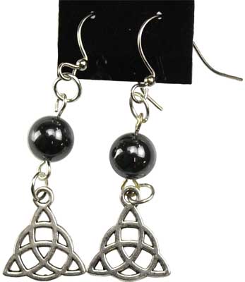 Hematite Triquetra earrings (image for) Hematite Triquetra earrings