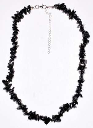 18" Shungite chip necklace (image for) 18" Shungite chip necklace