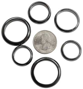 6mm Hematite rings 50/bag (image for) 6mm Hematite rings 50/bag