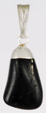 Black Tourmaline tumbled pendant (image for) Black Tourmaline tumbled pendant