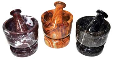3 3/4" assorted mortar and pestle set (image for) 3 3/4" assorted mortar and pestle set