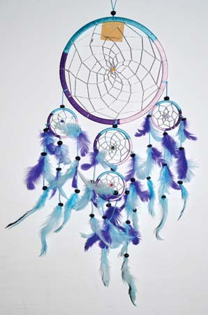 8 1/2" 5 Rings multi dream catcher (image for) 8 1/2" 5 Rings multi dream catcher