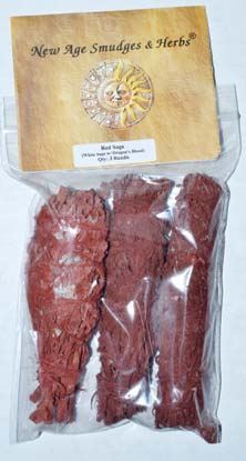 White Sage Dragon's Blood smudge 3-pk 4" (image for) White Sage Dragon's Blood smudge 3-pk 4"