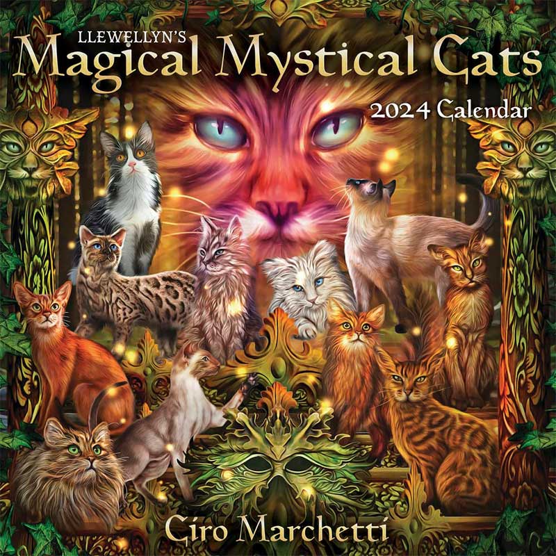 2024 Magical Mystical Cats Calendar by Llewellyn (image for) 2024 Magical Mystical Cats Calendar by Llewellyn