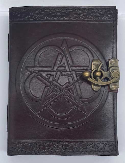 Pentagram leather blank book w/ latch (image for) Pentagram leather blank book w/ latch