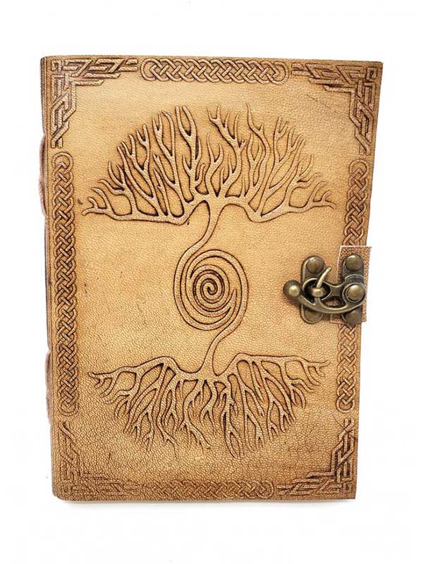 5" x 7" Double Tree Embossed leather w/latch (image for) 5" x 7" Double Tree Embossed leather w/latch