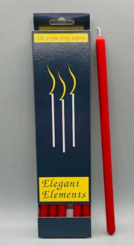 10" Red chime candle 6 pack (image for) 10" Red chime candle 6 pack