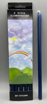 10" Blue chime candle 6 pack (image for) 10" Blue chime candle 6 pack