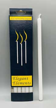 10" White chime candle 6 pack (image for) 10" White chime candle 6 pack