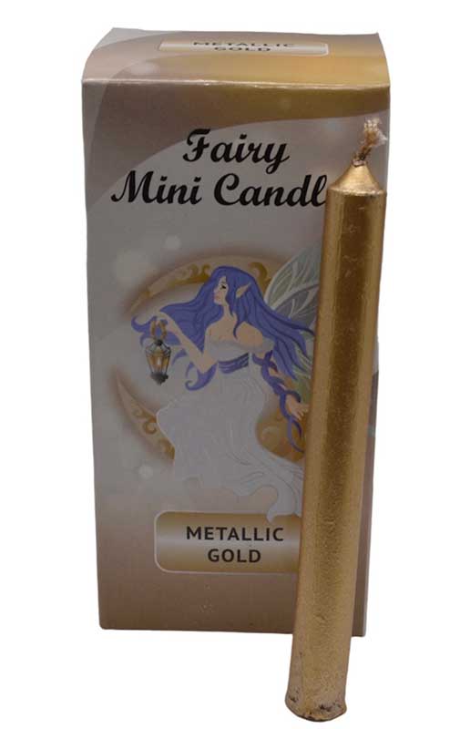 1/2" dia 5" long Metalic Gold chime candle 20 pack (image for) 1/2" dia 5" long Metalic Gold chime candle 20 pack