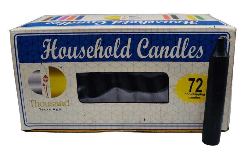 (set of 72) Black 4" household candles (image for) (set of 72) Black 4" household candles