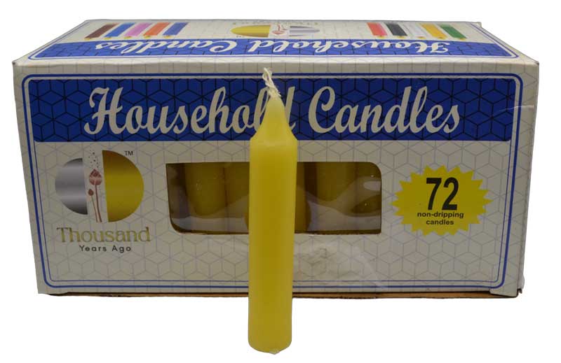 (set of 72) Yellow 4" household candles (image for) (set of 72) Yellow 4" household candles