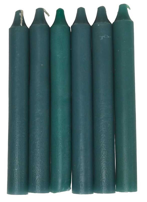 (set of 6) Green 6" household candle (image for) (set of 6) Green 6" household candle