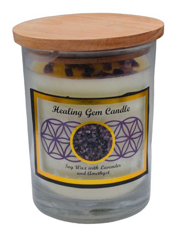 Healing gem stone soy candle (image for) Healing gem stone soy candle