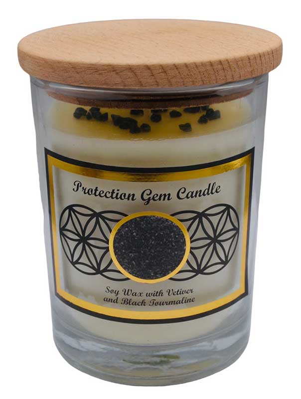 Protection gem stone soy candle (image for) Protection gem stone soy candle