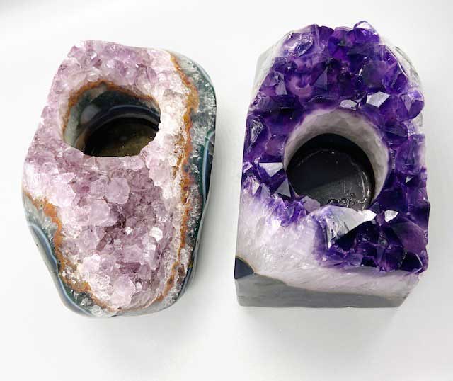 4 -7" Amethyst tealight holder (image for) 4 -7" Amethyst tealight holder