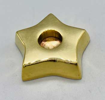 1 1/2" Brass Star chime holder (image for) 1 1/2" Brass Star chime holder