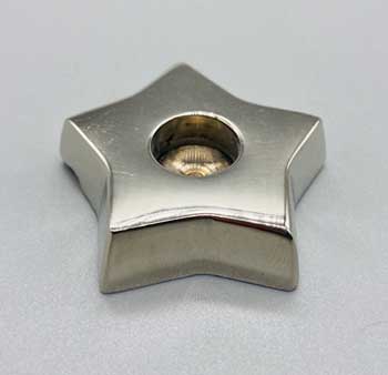 1 1/2" Silver Star chime holder (image for) 1 1/2" Silver Star chime holder