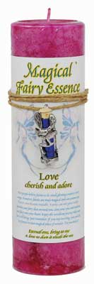 Love Pillar Candle with Fairy Dust Necklace 6 1/2" tall (image for) Love Pillar Candle with Fairy Dust Necklace 6 1/2" tall