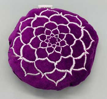 4 1/2" Purple Velvet Lotus cushion (image for) 4 1/2" Purple Velvet Lotus cushion