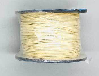 Cream Waxed Cotton cord 1mm 100 yds (image for) Cream Waxed Cotton cord 1mm 100 yds
